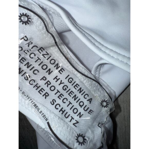 Women's One Piece Swimsuit Deep V Neck white with Belt Set size large - Picture 6 of 6